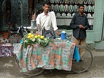 Street vendor of fresh fruit juice